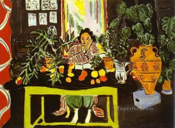 Matisse Arte - Interior con jarrón etrusco fauvismo abstracto Henri Matisse